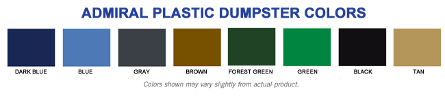 cubic yard dumpster colors