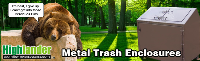 Bear proof Trash Metal Enclsoure