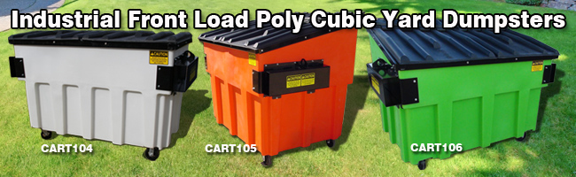 front load cubic yard container