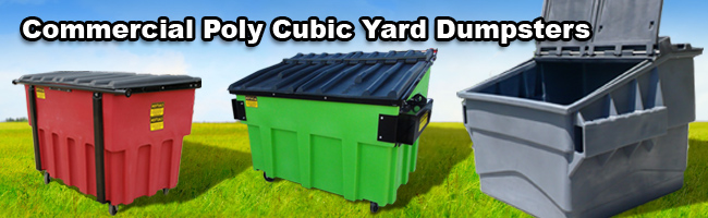 Commercial cubic yard container