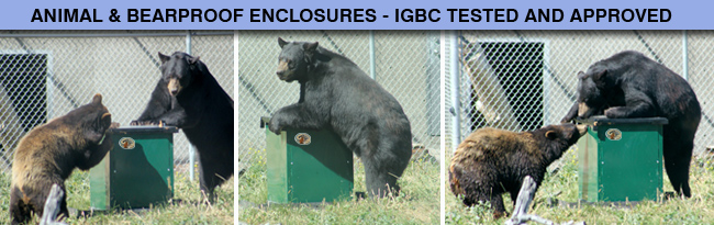 IGBC bearproof tested metal trash  enclosures