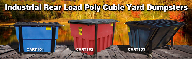 rear load cubic yard container