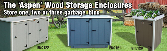 Wooden Trash Storage Bins