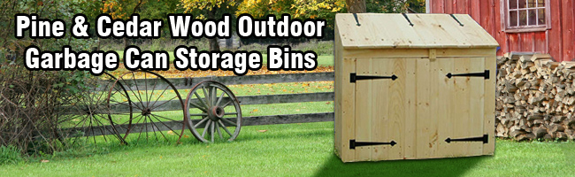 Cedar Outdoor Storage Sheds For Trash, Outdoor Trash Storage