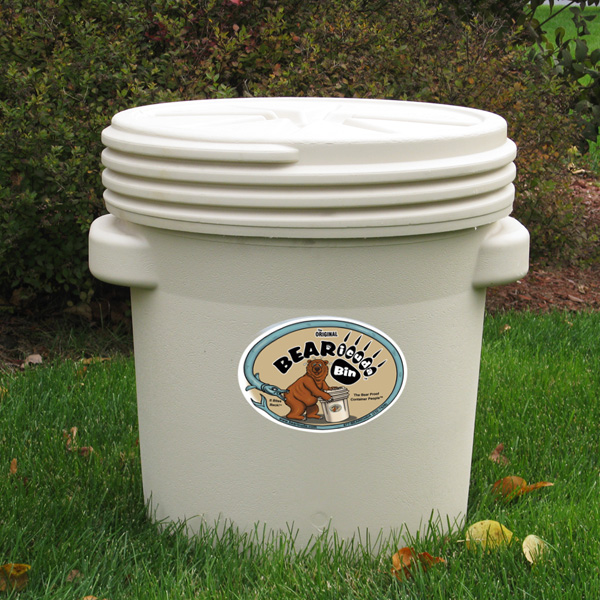 Animalproof and bearproof garbage can collection from Bearicuda Bins