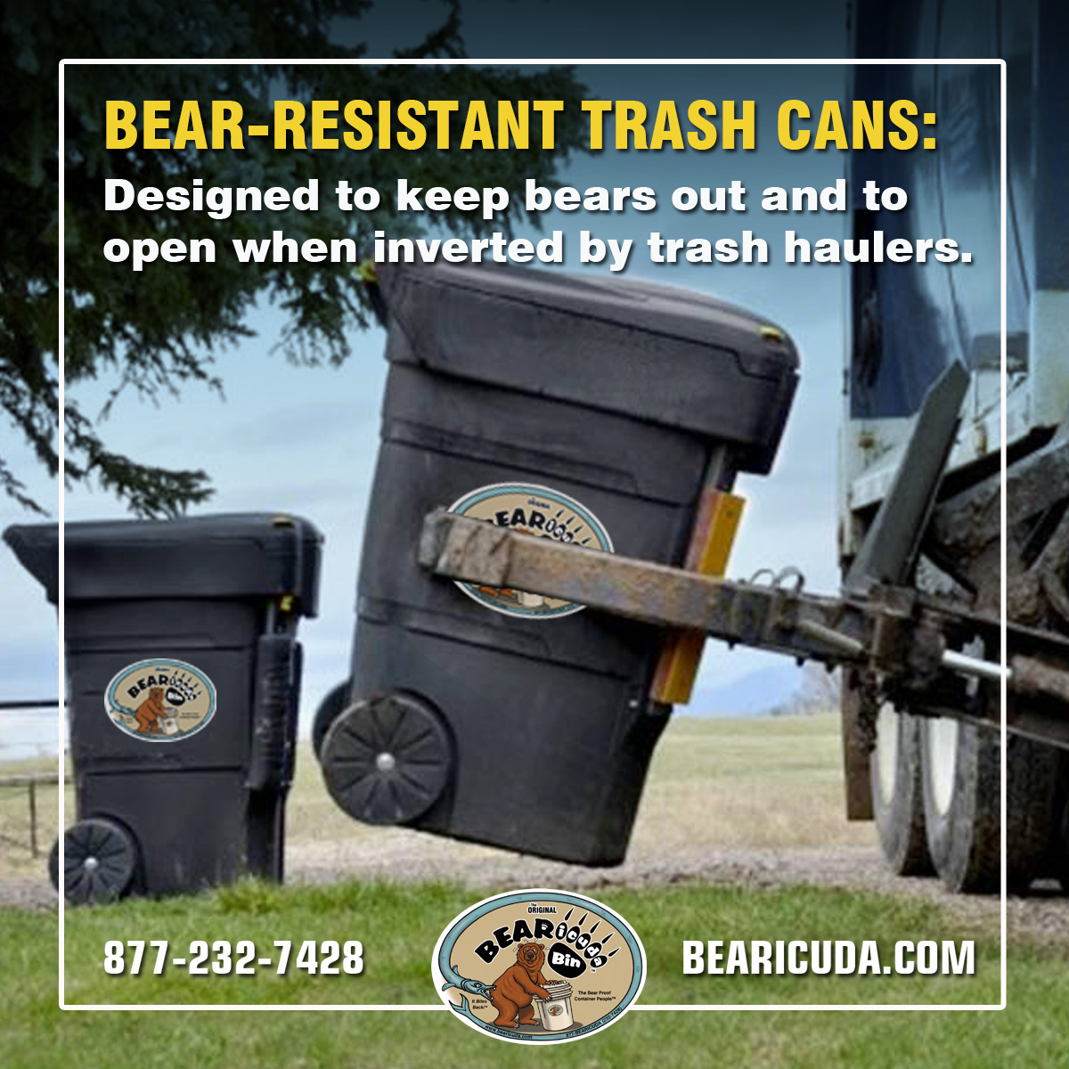 Stealth bearproof trash can garbage truck